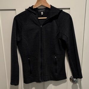 Ibex Women’s charcoal grey zip hoodie size small